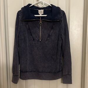 NWT Umgee S acid wash Navy Zip-Up Jacket